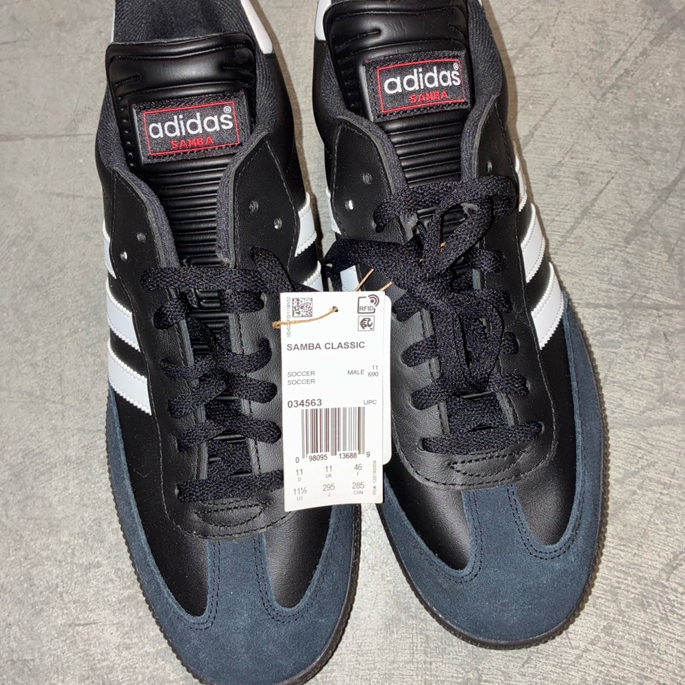 Adidas Samba Classic Black and Navy Sneakers
